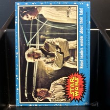 1977 Topps Star Wars Blue Series1 #50 Rebel Leaders Wonder About Thier Fate Mint