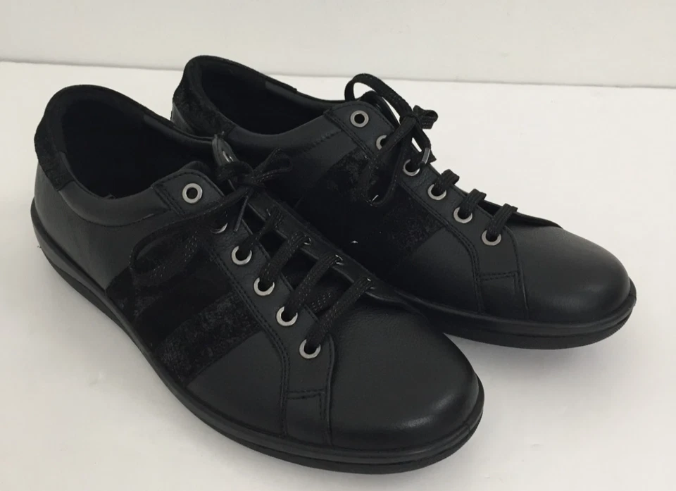 Padders Women's Meteor Trainers Size 7.5 Black Wide Fit Stripe Detail New F1 - Image 2 of 4