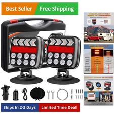 Wireless Trailer Lights, Adjustable Magnetic LED Trailer Lights with Reflecto...
