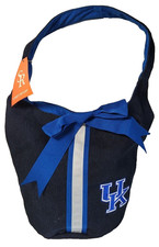 Kentucky Wildcats Shoulder Bag Denim Bucket Hobo Purse College Team Fashion