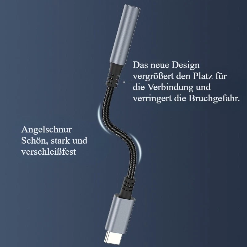 2x USB-C auf 3,5mm Klinke Adapter Kabel für Kopfhörer Mikrofon Samsung - Bild 3 von 4