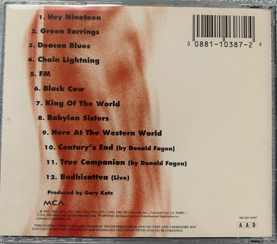 "Steely Dan Gold" Expanded CD: MCA Records MCAD-10387. One Day Handling Foto 2 de 2