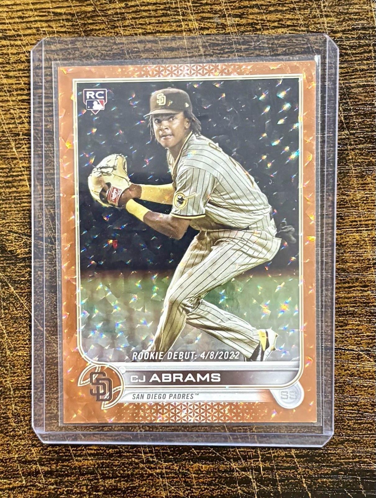 2022 Topps Update Orange Foil #US327 CJ Abrams RC Debut Rookie #/299