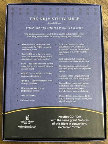 NKJV Study Bible 2885T Black Bonded Leather 2nd Ed Thomas Nelson W/ CD-ROM - Bild 17 von 20