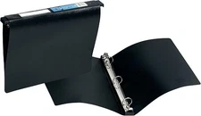 Hanging Storage Flexible Binders w/Round Rings 1in (175 Sheet Capacity) Black