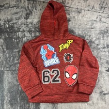 SPIDER-MAN MARVEL AVENGERS Pull-Over Sweatshirt Hoodie Boys Sz 4T
