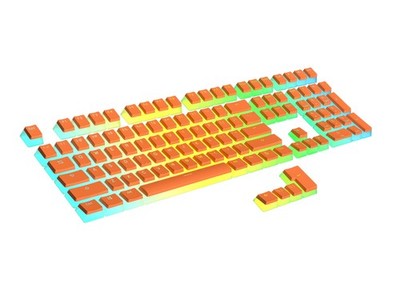 Ranked Pudding PBT Keycaps | 112 Double Shot Translucent ANSI US & ISO Layout...