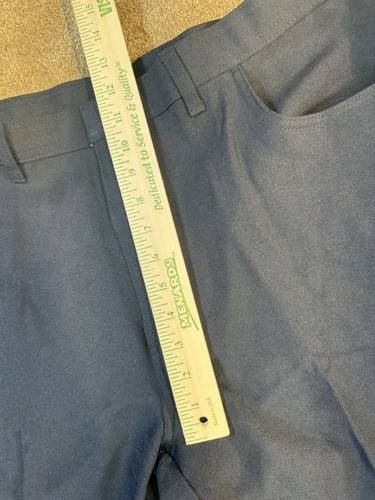 Vintage John Blair Pants Blue Slacks Polyester Embroidered Stitch Pocket- 40x30 - Picture 4 of 10