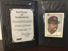 Tony Gwynn signed baseball card with COA