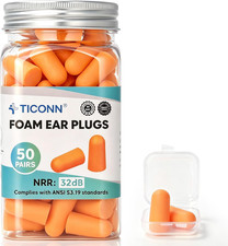Foam Ear Plugs, Hunting Earplugs 32dB NRR Noise Reduction Ear Plugs for Sleep...
