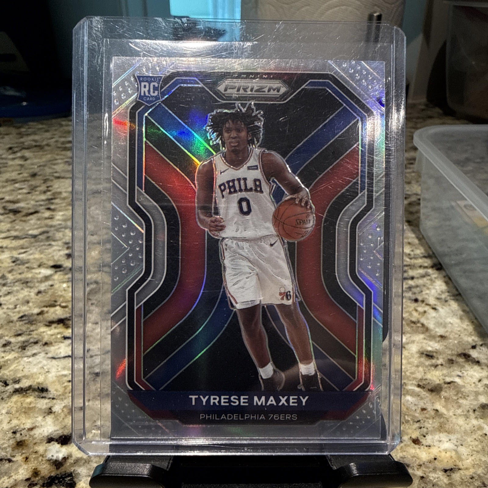 2020-21 Panini Prizm #256 Tyrese Maxey Silver Prizm Rookie Philadelphia 76ers