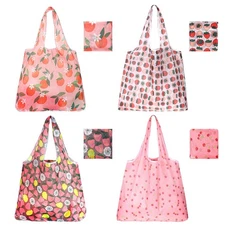 4 Extra Large 50lb Reusable Shopping Bags, Foldable Grocery Bags for Kitchen