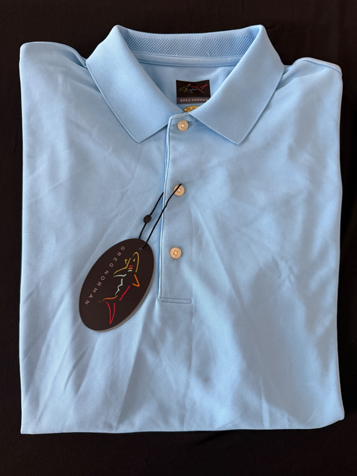 Nwt Men's Greg Norman Polo, Size: L, Color: Light Blue (M2.8)