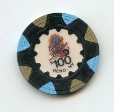 100.00 Chip from the Eddies Fabolous 50s Casino Reno Nevada H&C