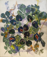 André MARCHAND (1907-1997) HsT École de Paris Figues 55x46cm Années 50 Fauvisme