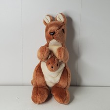 Ty Beanie Buddies Kangaroo with Joey Mom & Ba...