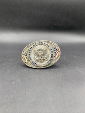 Great American Products USA Belt Buckle 1986 United States Enamel Eagle Flag