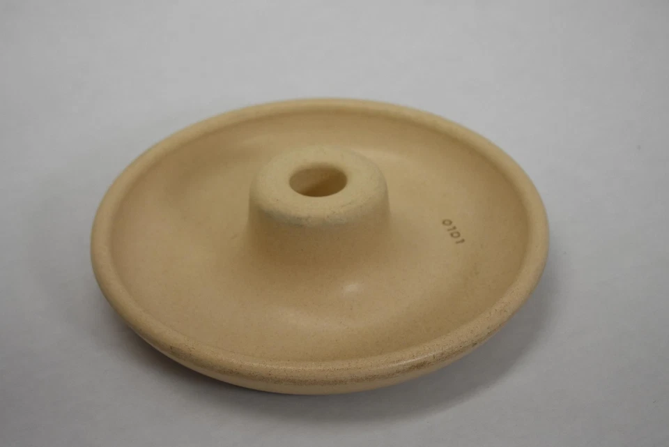 LALO Stoneware Taper Candle Holder Ceramic Drip Tray Beige Base Replacement - Image 4 of 4
