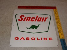 Vintage Nos Sinclair Gasoline Dinosaur 14 Porcelain Metal Service Station Sign Vintage Nos Sinclair Gasoline Dinosaur 14 Porcelain Metal Service Station Sign