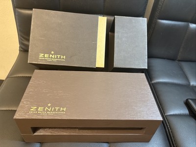 Authentic Vintage Zenith el Primero ChronoMaster Box Case Inner, Outer