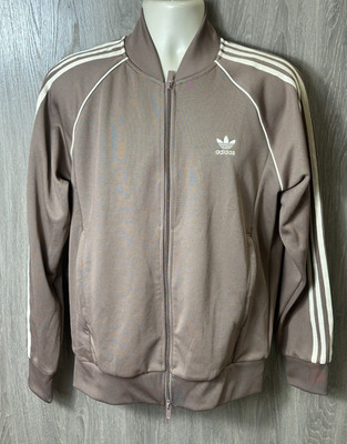 adidas Originals Full Zip Track Jacket Men's Size L Trace Brown $80 NWT