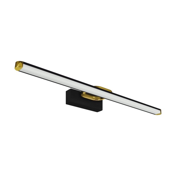 Led Wandlampe Schwarz Gold IP44 63 Cm Lang Edelstahl 4100 K Bad Wand Leuchte-image