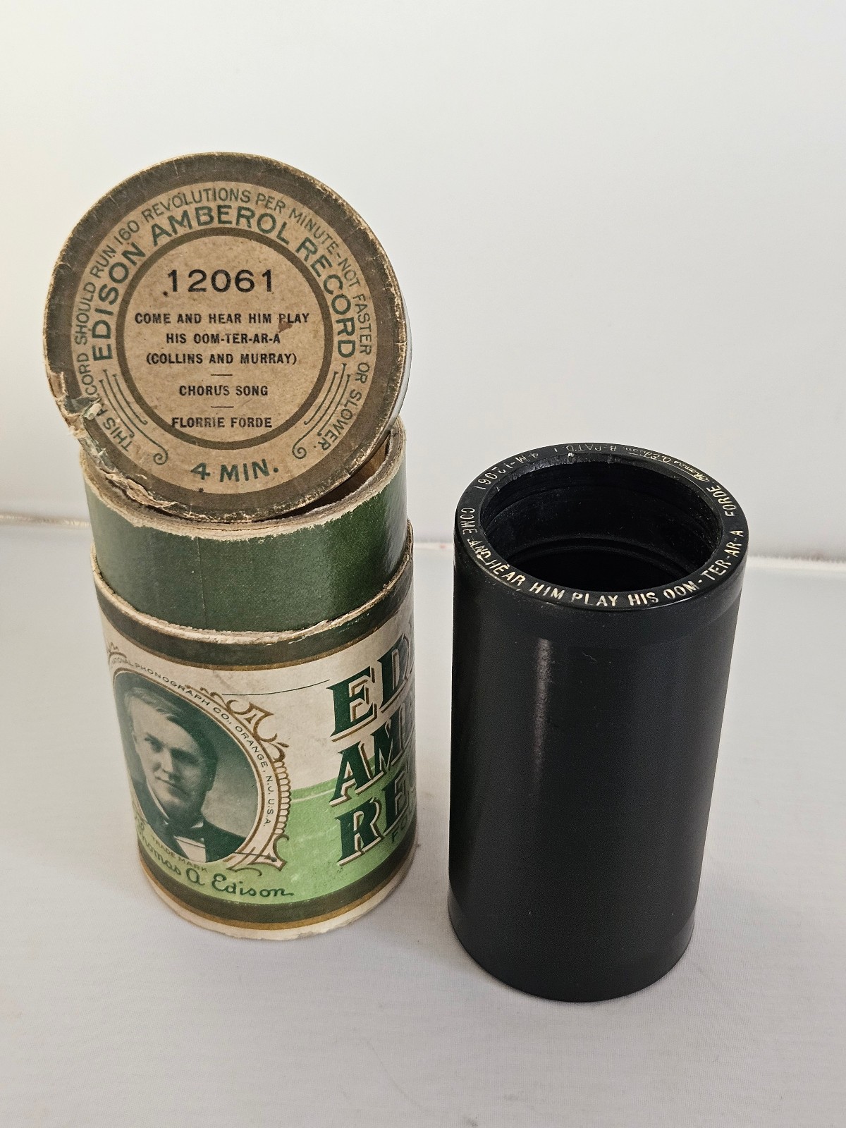 Edison 4m Cylinder 12061: 'Come and hear him play his oom-ter-ara' Florrie Forde