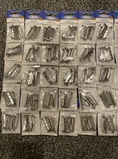 Steel Pin Backs 1.5” Silver toned 40 Pieces NEW 3 Hole Brooch Jewelry Findings