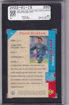 1998 Upper Deck England No. 18 David Beckham Rookie SGC 8,5 | eBay