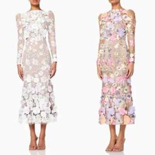 Satin Applique Homecoming A-line High Collar Bespoke Occasion Gown Midi Dresses