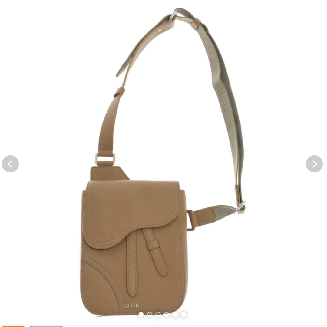 Sac bandoulière Dior selle cuir beige authentique