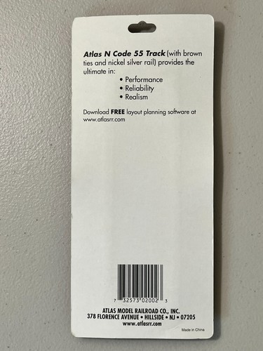 Atlas N Scale Code 55 Track 6" Straight #2002 - Picture 2 of 2