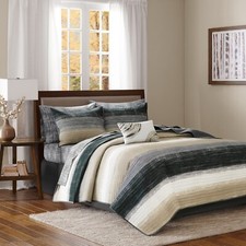 Madison Park Essentials Saben Quilt Set with Cotton Bed Sheets