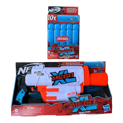Nerf Mega XL Big Rig Blaster & Mega XL 10 Dart Refill | eBay