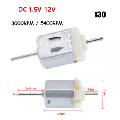 Micro Doppelwelle DC Elektromotor High Speed 3000/5400RP für Spielzeugmodell DIY