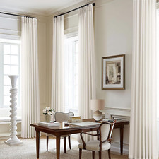 Pinch Pleated Linen Curtains 108 Inches Long for Living Room with Hooks Rings Ba