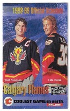 1998-99 Calgary Flames NHL Hockey Schedule !!! Ticket Infos