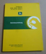 John Deere Trattore 1640 + 2040 + 2040S Manuale di istruzioni