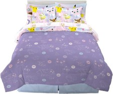 Pikachu  Swirly Vibes  Kids Reversible Bed Set - AB0CFW9TNQQ6, AB0CFW9T9SJ7