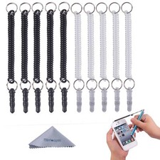 10 Pack Detachable Elastic Coil Stylus Tether Strings Lanyards for Stylus Pens