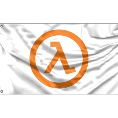 Half-Life Lambda Flagge | Einzigartiges Design, 3x5 Fuß / 90x150 cm Größe EU Made