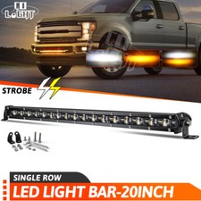 Strobe 20inch Led Lower Bumper Work Light Bar Spot Flood Fit Ford F150 F250 F350