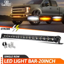 Strobe 20INCH LED Lower Bumper Work Light Bar Spot Flood Fit Ford F150 F250 F350