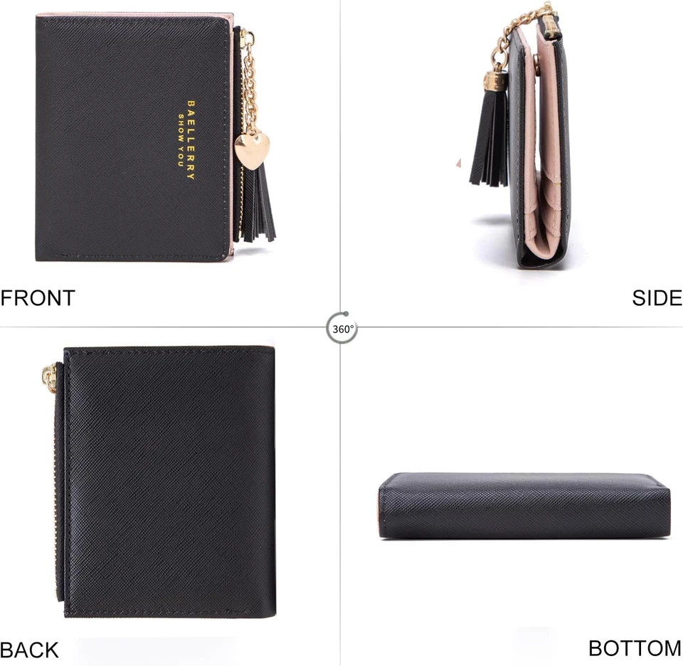 Portafoglio Donna Borsetta Portamonete Sottile Pochette Piccolo Portafogli in Pe - Immagine 2 di 4