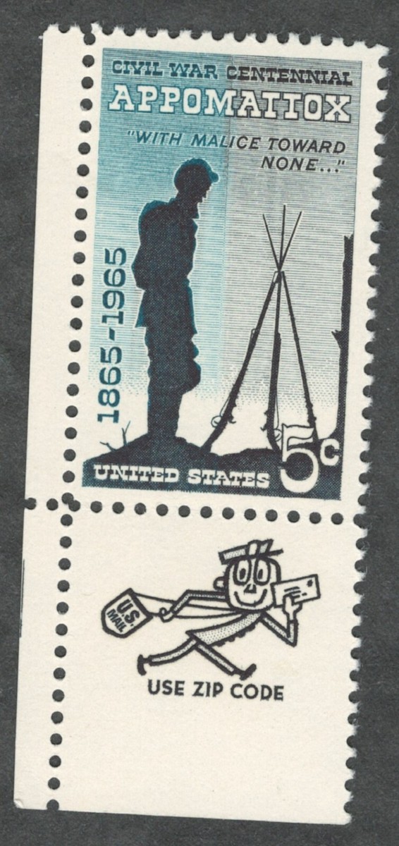 【絶版激レア】Appomattox Rebellion/ Chapter One US. 1182. 5c. Appomattox, Civil War Centennial Issue. w/Zip Logo
