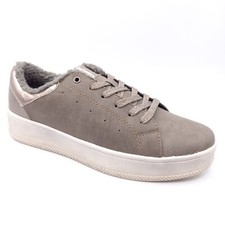 Baskets Tennis Chaussures Femme Shoes - 37 38 39 40 41 - Compensée argent Gris