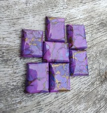  WHOLESALE PURPLE COPPER TURQUOISE CABOCHON RECTANGLE SHAPE LOOSE GEMSTONE