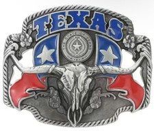 TEXAS Longhorn Flag Western Cowboy Novelty Belt Buckle State Of Texas