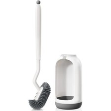 Toilet Bowl Brush Holder Set: Deep Cleaning Silicone Toilet Cleaner Scrubber ...