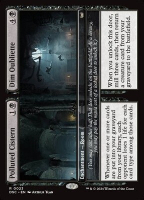 MTG - POLLUTED CISTERN // DIM OUBLIETTE - Duskmourn Commander (R)